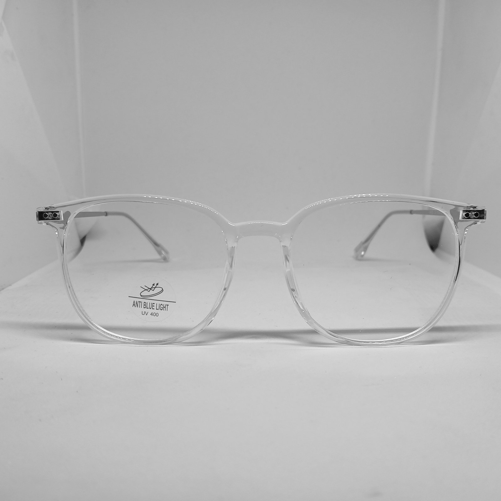 Curve White Transparent Bluecut Frame Unisex