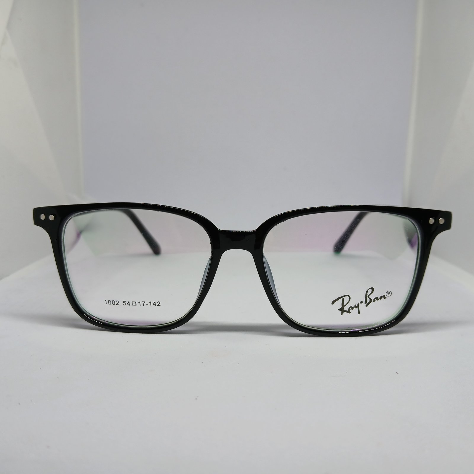 Shining Black Square Rod Frame Unisex
